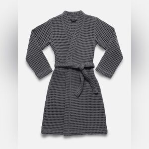 Brooklinen Charcoal Waffle Knit Robe